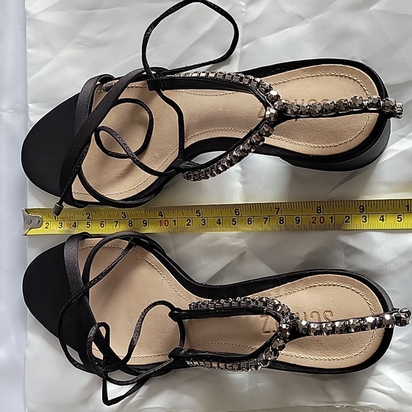 Schutz Islah Rhinestone Wrap Around Block Heel - Picture 11 of 11